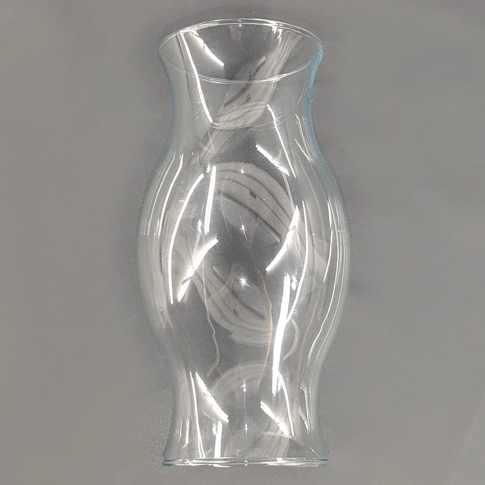 Clear Glass Hurricane Lamp Chimney Shade Replacement 8.75 Inch Flared Rim